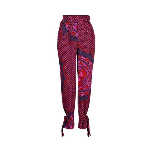 African Print Pink Trouser