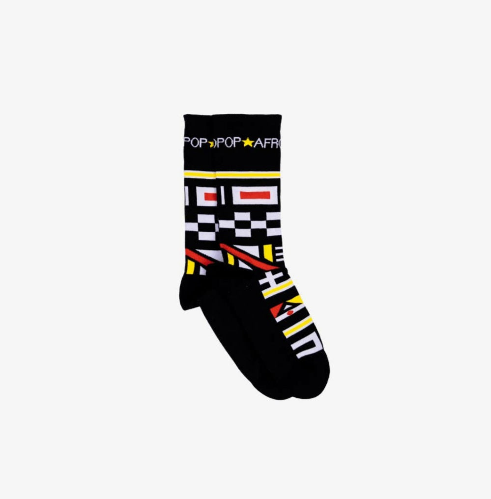Ndebele Black Socks (L)