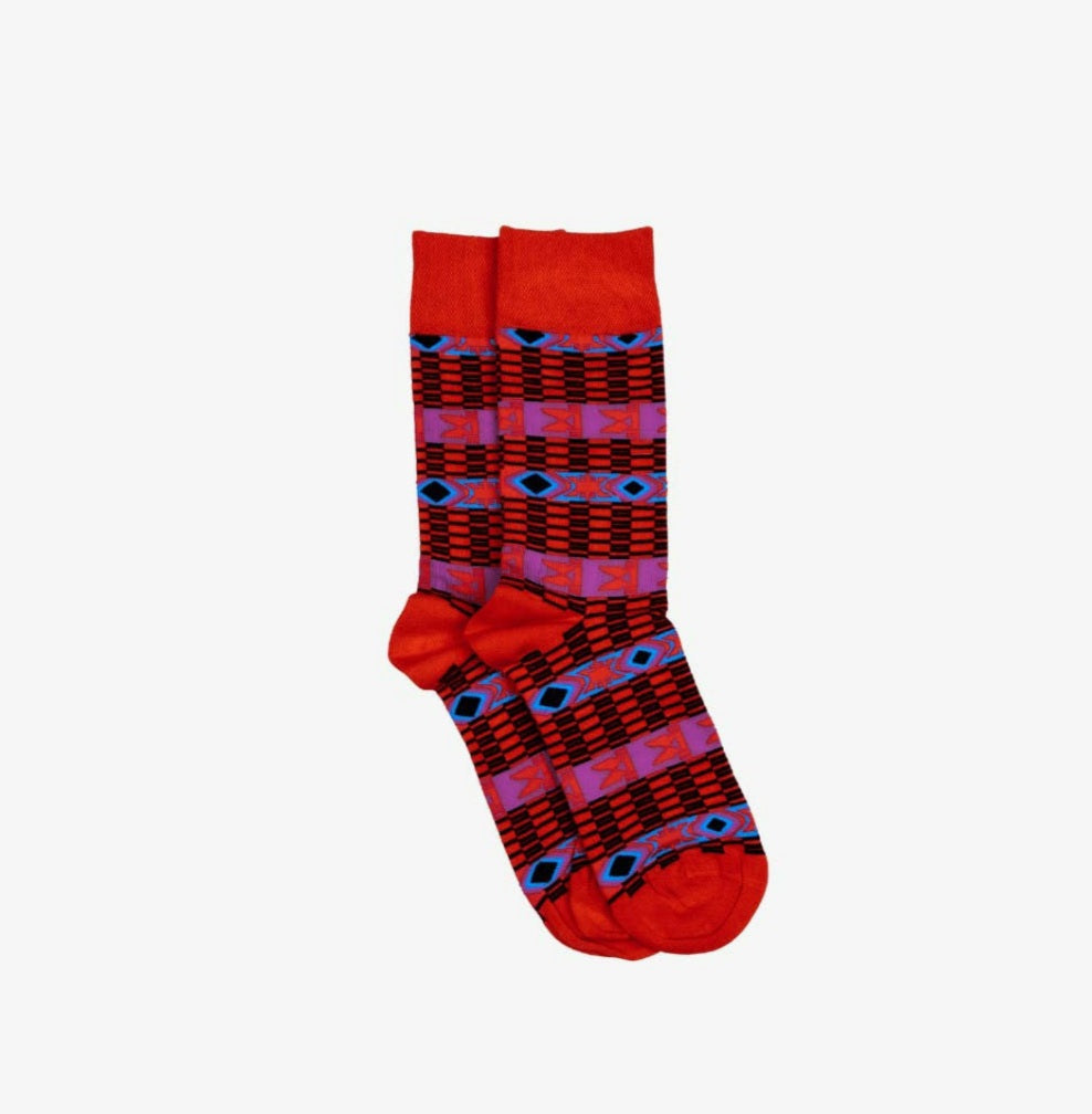 Tribal Red Socks (M)