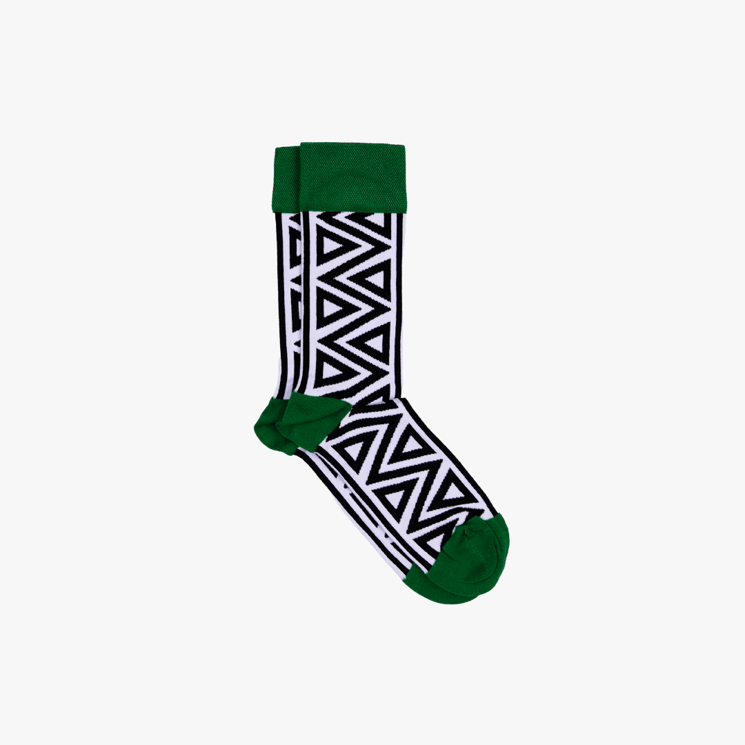 Triangles Socks - Green (L)